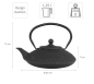 Preview: teeblume cast iron teapot Kambin 1,25 litre, with strainer, different colours