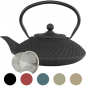 Preview: teeblume cast iron teapot Kambin 1,25 litre, with strainer, different colours