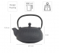 Preview: teeblume cast iron teapot Puyang, 0,8 litre, with strainer, different colours