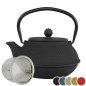 Preview: teeblume gusseiserne Teekanne Arare, 0,9 Liter, mit Sieb, verschiedene Farben