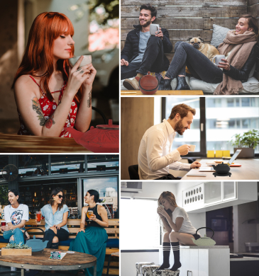 teeblume cast iron teapot Enzhou, 0,9 litre, with strainer, black