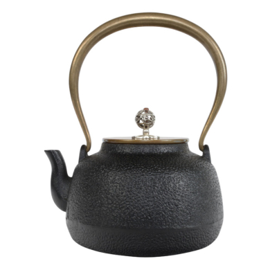 teeblume cast iron teapot Enzhou, 0,9 litre, with strainer, black