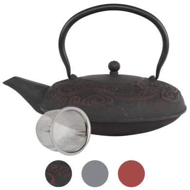 teeblume Cast Iron Teapot Laoshan,1.25 ltr.,with strainer, different colours