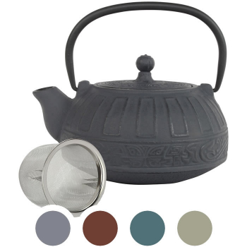 teeblume gusseiserne Teekanne Puyang, 0,8 Liter, mit Sieb, verschiedene Farben