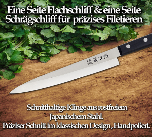 Sashimi Küchenmesser, (Filitiermesser)