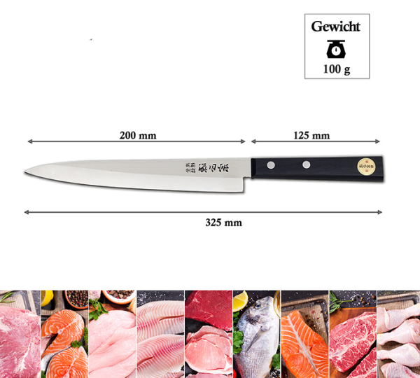 Sashimi Küchenmesser, (Filitiermesser)