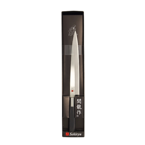 Sekiryu Sashimi Knife (fillet knife), Kitchenware, 21 cm, with black ABS handle, Item No.: 18290