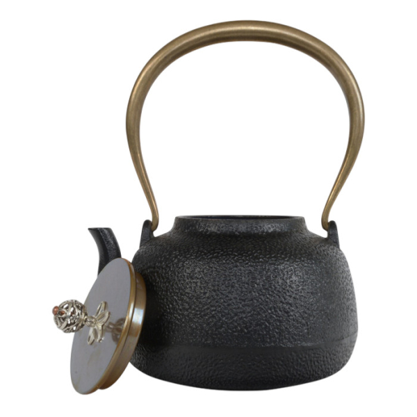 teeblume cast iron teapot Enzhou, 0,9 litre, with strainer, black