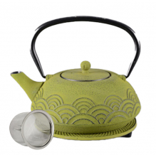 teeblume cast iron teapot Kanu Ren 1,25 litre, with strainer, Green