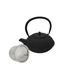 teeblume gusseiserne Teekanne Dalian, 0,3 Liter, mit Sieb, schwarz