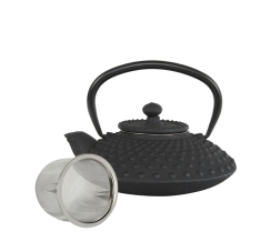 teeblume cast iron teapot Kambin 0,5  litre, with strainer, black