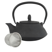 teeblume cast iron teapot Maoming, 0,4 litre, with strainer, black