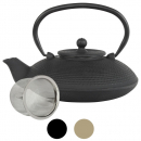 teeblume cast iron teapot Qidong 0,8  litre, with strainer, different colours