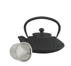 teeblume cast iron teapot Kambin 0,5  litre, with strainer, black
