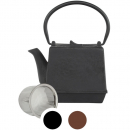 teeblume cast iron teapot Zhejiang 0,8 litre, with strainer, different colours